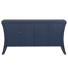Refined Industrial 4 Door Credenza With Arc Legs & Bronze Clasps
