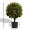 Artificial Ball Topiary Tree Decoration In Pot (Set of 2) - Green Artificial Ball Topiary Tree Decoration In Pot (Set of 2) - Green
