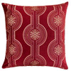 Holiday Throw Pillow With Snowflake Embroidery