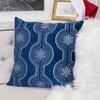 Holiday Throw Pillow With Snowflake Embroidery