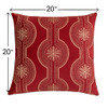 Holiday Throw Pillow With Snowflake Embroidery
