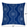 Holiday Throw Pillow With Snowflake Embroidery