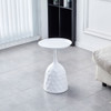 Wine Cup Metal Side Table, Small Sofa Table, Round White Nightstand - White Wine Cup Metal Side Table, Small Sofa Table, Round White Nightstand - White