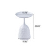 Wine Cup Metal Side Table, Small Sofa Table, Round White Nightstand - White Wine Cup Metal Side Table, Small Sofa Table, Round White Nightstand - White