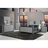 Lorenzo - Large Scale Mirror With Sleek Frame And Glittered Detailing - Silver Lorenzo - Large Scale Mirror With Sleek Frame And Glittered Detailing - Silver
