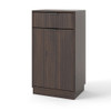 Tilt Out Trash Can Cabinet With Wave Textured Drawer & Pull Out Bin