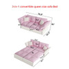 Queen Pull Out Sofa Bed, 3 In 1 Convertible Sleeper Tufted With 2 Soft Pillows Queen Pull Out Sofa Bed, 3 In 1 Convertible Sleeper Tufted With 2 Soft Pillows