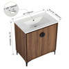 Modern Bathroom Vanity With Top Sink, Engineered Wood Storage Cabinet Modern Bathroom Vanity With Top Sink, Engineered Wood Storage Cabinet