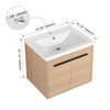 Bathroom Vanity Set With Resin Countertop Sink, 2 Doors Bathroom Vanity Set With Resin Countertop Sink, 2 Doors