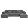 Modular U-Shaped Sectional Sofa With Reversible Design Modular U-Shaped Sectional Sofa With Reversible Design