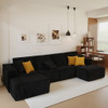 Modular U-Shaped Sectional Sofa With Reversible Design Modular U-Shaped Sectional Sofa With Reversible Design