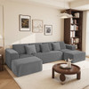 Modular U-Shaped Sectional Sofa With Reversible Design Modular U-Shaped Sectional Sofa With Reversible Design