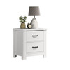 Cassini - 2 Drawer Nightstand Bedside Table - White Cassini - 2 Drawer Nightstand Bedside Table - White