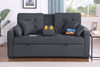 Cody II - Convertible Sleeper Loveseat With Cup Holder, Charging Ports and Pocket - Dark Gray Cody II - Convertible Sleeper Loveseat With Cup Holder, Charging Ports and Pocket - Dark Gray
