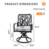 Outdoor Patio Swivel Rocker With Outdoor Grade Sunbrella Cushions, Branch Like Backrest (Set of 2) - Bourbon Brown Outdoor Patio Swivel Rocker With Outdoor Grade Sunbrella Cushions, Branch Like Backrest (Set of 2) - Bourbon Brown