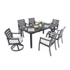 Modern Classic Outdoor Patio Dining Set, Rectangular Table & Dining Chairs, Rust Free, Weather Resistant Modern Classic Outdoor Patio Dining Set, Rectangular Table & Dining Chairs, Rust Free, Weather Resistant