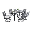 Modern Classic Outdoor Patio Dining Set, Rectangular Table & Dining Chairs, Rust Free, Weather Resistant Modern Classic Outdoor Patio Dining Set, Rectangular Table & Dining Chairs, Rust Free, Weather Resistant