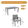 Modern Classic Outdoor Patio Dining Set, Rectangular Table & Dining Chairs, Rust Free, Weather Resistant Modern Classic Outdoor Patio Dining Set, Rectangular Table & Dining Chairs, Rust Free, Weather Resistant