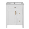 Elegant Bathroom Vanity With Ceramic Sink, Soft Close Doors And Drawers, Double Storage Racks Elegant Bathroom Vanity With Ceramic Sink, Soft Close Doors And Drawers, Double Storage Racks