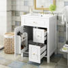 Elegant Bathroom Vanity With Ceramic Sink, Soft Close Doors And Drawers, Double Storage Racks Elegant Bathroom Vanity With Ceramic Sink, Soft Close Doors And Drawers, Double Storage Racks