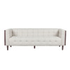 Contemporary Mid-Century Charm 3 Seater Sofa With Button Tufted Waffle Stitching Contemporary Mid-Century Charm 3 Seater Sofa With Button Tufted Waffle Stitching