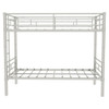 Metal Bunk Bed For Kids, Convertible Bedframe With Ladders & Guardrail