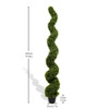 Artificial Outdoor UV Resistant Plastic Boxwood Topiary Spiral Tree