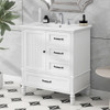30" Bathroom Vanity With Sink, 3 Drawers, Adjustable Feet