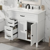 Bathroom Vanity With Sink, Freestanding Cabinet & Drawers
