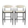 Upholstered Bar Stools With Backs For Kitchen Island (Set of 2)
