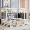 Bunk Bed Frame With Ladder And Safety Guardrails
