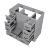 36" Bathroom Vanity Without Sink, Cabinet Base Only, 6 Drawers, Multi Functional Drawer Divider, Adjustable Shelf - Gray