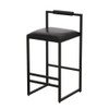 Elegant Bar Stool Set With Backrest And Footrest, Counter Height (Set of 2)