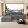 Modern Cloud Sectional Sofa With L-Shape Chaise