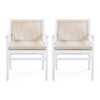 Outdoor Acacia Wood Patio Dining Armchair (Set of 2)