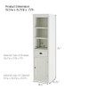Retro Style 75'' Tall Display Shelf With Cabinet For Hallways Living Room Kitchen - White
