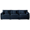 Modern Chenille Oversized Deep Seat Sectional Sofa With Pillows