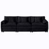 Modern Chenille Oversized Deep Seat Sectional Sofa With Pillows