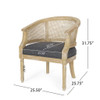 Curved Backrest Accent Chair