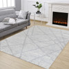Loft Shag - 7'10" X 9'10" Polypropylene, Shaggy Area Rug - Gray
