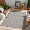 Sunshine - 5'3" X 7'3" Indoor, Outdoor Polypropylene Area Rug - Silver