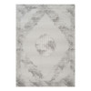 Geometrix - 5'3" X 7'3" Medallion Area Rug With Geometric 3D Effect - Ivory / Gray