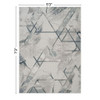 Geometrix - 5'3" X 7'3" Area Rug & Geometric, 3D Effect - Ivory / Gray