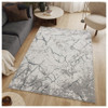 Geometrix - 7'10" X 10'6" Area Rug, Geometric 3D Effect - Ivory / Gray
