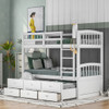 Bunk Bed With Trundle And Drawers, Arched Headboard And Footboard