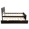 Platform Bed With Twin Trundle, Twin Size - Espresso