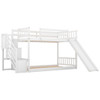 Bunk Bed With Convertible Slide And Stairway