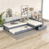 Upholstered Double Daybed With Trundle And Drawer