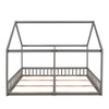 House Platform Beds, 2 Shared Beds, Metal Frame With Guardrails