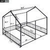 House Platform Beds, 2 Shared Beds, Metal Frame With Guardrails